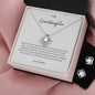 Love Knot Earring & Necklace Set To My Granddaughter, Love Grandma Bundle