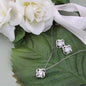 Love Knot Earring & Necklace Set To My Granddaughter, Love Grandma Bundle