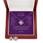 Love knot Earring & Necklace Set To My Beautiful Daughter, Love Mom