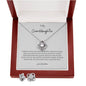 Love Knot Earring & Necklace Set To My Granddaughter, Love Grandma Bundle