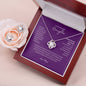 Love knot Earring & Necklace Set To My Beautiful Daughter, Love Mom