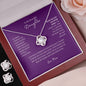 Love knot Earring & Necklace Set To My Beautiful Daughter, Love Mom