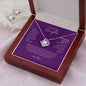 Love knot Earring & Necklace Set To My Beautiful Daughter, Love Mom