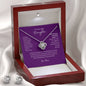 Love knot Earring & Necklace Set To My Beautiful Daughter, Love Mom