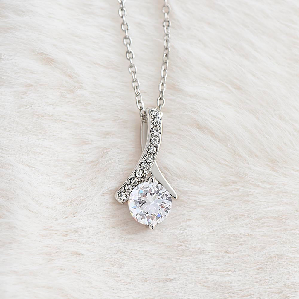 Alluring Beauty Necklace To My Beautiful Daughter, Love Mom