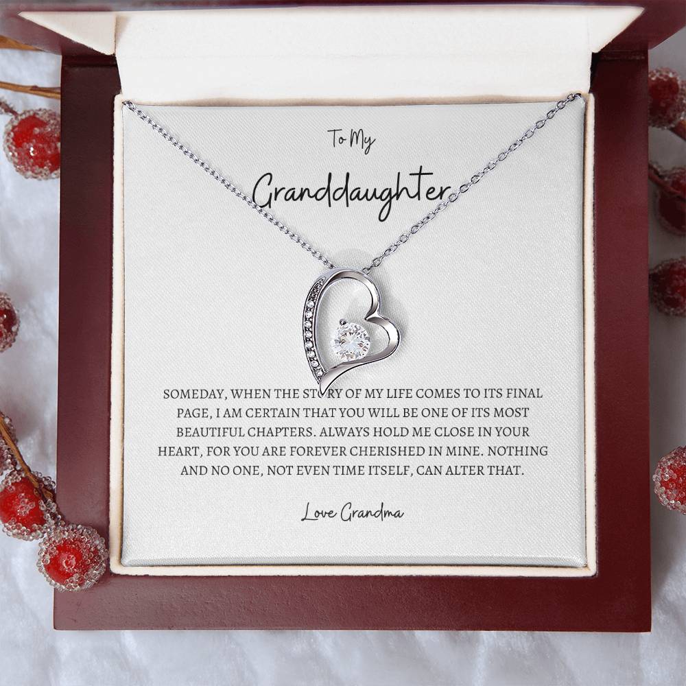 Forever Love Necklace To My Granddaughter, Love Grandma