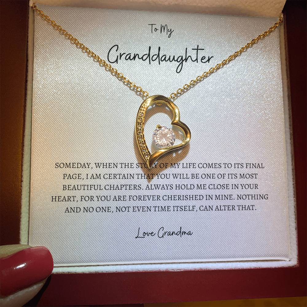 Forever Love Necklace To My Granddaughter, Love Grandma