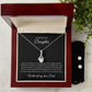 Alluring Beauty Necklace and Cubic Zirconia Earring Set To My Beloved Daughter, With all my love, Dad