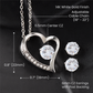 Forever Love Necklace and Cubic Zirconia Earring To My Granddaughter, Love Grandma