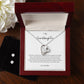 Forever Love Necklace and Cubic Zirconia Earring To My Granddaughter, Love Grandma