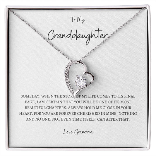 Forever Love Necklace To My Granddaughter, Love Grandma