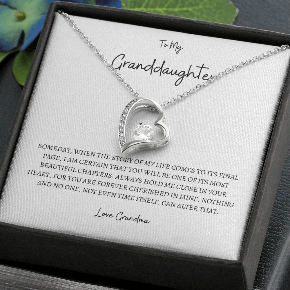 Forever Love Necklace To My Granddaughter, Love Grandma